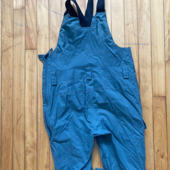 The North Face Men's Dryvent Overalls Ski Snowboard Bib Pants Green Sz 35 waist - Picture 1 of 14